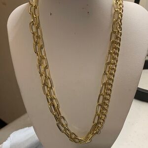 Fashion Jewelry Double Gold Necklace